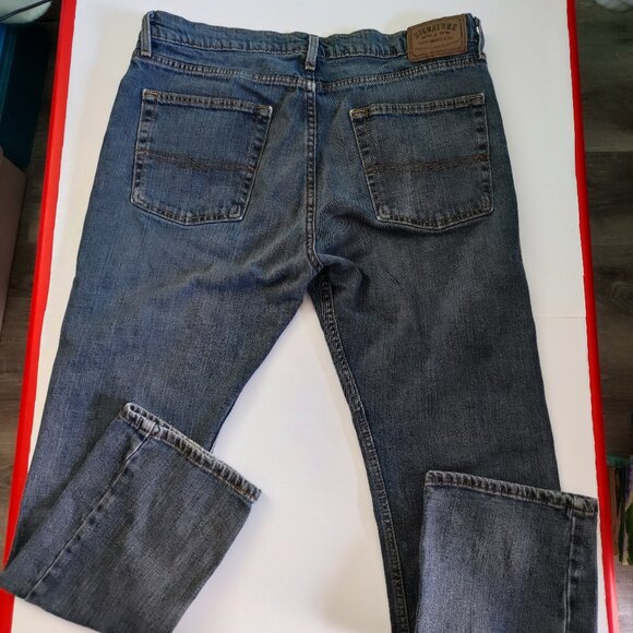 Signature by Levi Strauss jeans slim straight blue men's size 36 - Picture 3 of 12